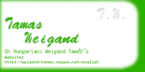 tamas weigand business card